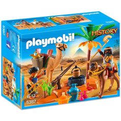 Playmobil History 5387 A sírfosztogatók tábort vernek