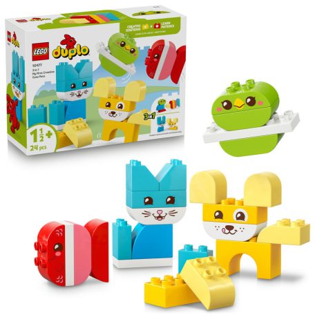 LEGO DUPLO My First 10477 Kreatív és aranyos, 3 az 1-ben házi kedvencek