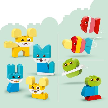 LEGO DUPLO My First 10477 Kreatív és aranyos, 3 az 1-ben házi kedvencek