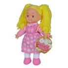 Rongybaba rózsaszín ruhában (38 cm)