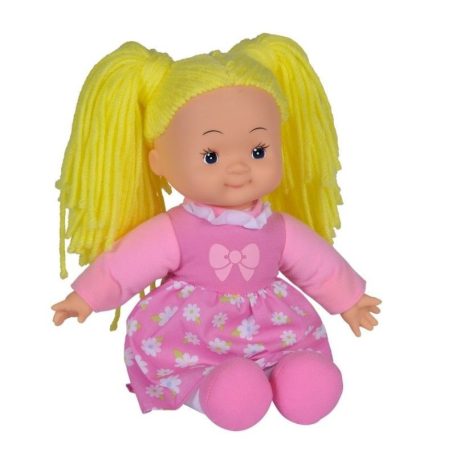 Rongybaba rózsaszín ruhában (38 cm)