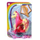Sweet Pony sárga póni játékfigura piros-pink sörénnyel