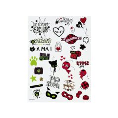 Miraculous - Katicabogár csillámos tetoválás készlet