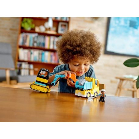 LEGO DUPLO Town 10931 Teherautó és lánctalpas exkavátor