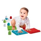 Soft Clemmy 17352 Készségfejlesztő játszószőnyeg puha építőkockákkal (új változat!)