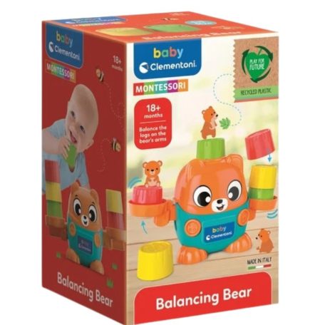 Baby Clementoni 17576 Montessori Egyensúlyozó medve bébijáték