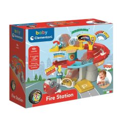   Baby Clementoni 17578 Tűzoltóállomás játékszett bukdácsoló autóval