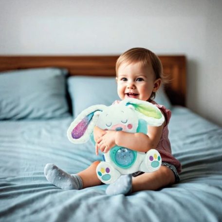 Baby Clementoni Északi fény projektor plüss nyuszi