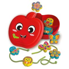   Baby Clementoni Happy Apple & Friends Montessori fűzős játék