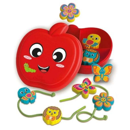 Baby Clementoni Happy Apple & Friends Montessori fűzős játék