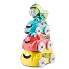   Baby Clementoni 17726 Vidám járművek 4 db-os bébi építőjáték