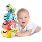 Baby Clementoni 17726 Vidám járművek 4 db-os bébi építőjáték
