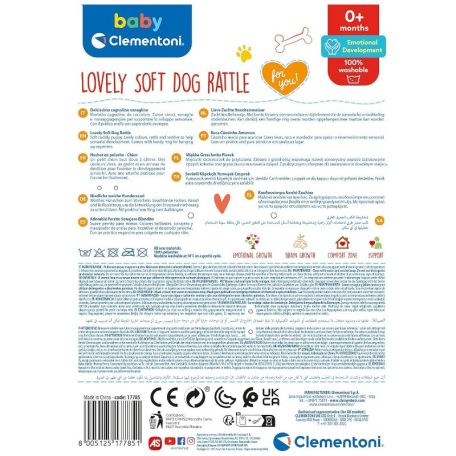 Baby Clementoni 17785 Plüss kutyus csörgő