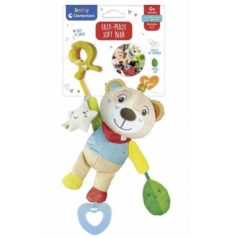   Baby Clementoni 17822 Felakasztható plüss mackó csörgővel és rágókával