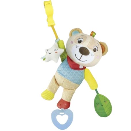 Baby Clementoni 17822 Felakasztható plüss mackó csörgővel és rágókával