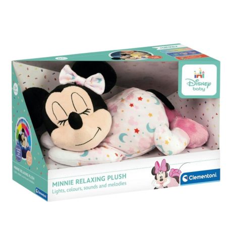 Clementoni 17958 Disney Baby Alvó Minnie egér interaktív plüss játék fénnyel és zenével