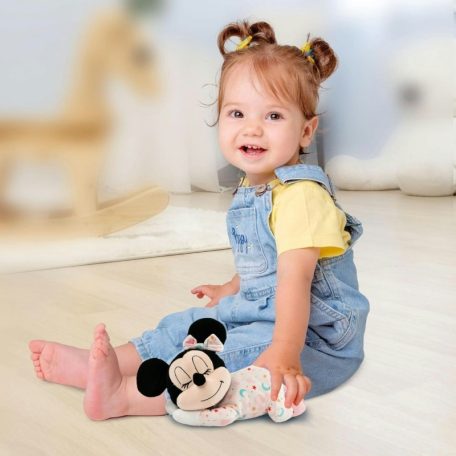 Clementoni 17958 Disney Baby Alvó Minnie egér interaktív plüss játék fénnyel és zenével