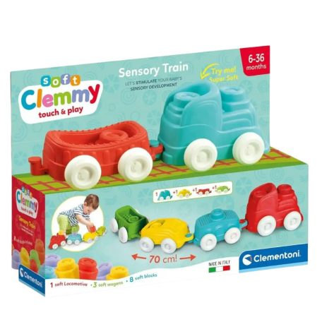 Soft Clemmy 17961 Készségfejlesztő szenzoros vonat játékszett