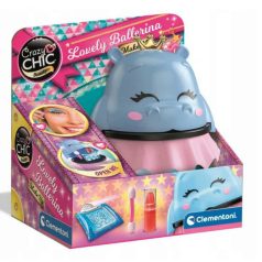   Crazy Chic 18114 Ballerina Collection - Sminkkészlet Víziló alakú kozmetikai tároló dobozban