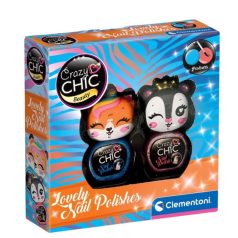   Crazy Chic 18843 Beauty Lovely Nail polishes 2 db-os szett - Kék és rózsaszín körömlakkok