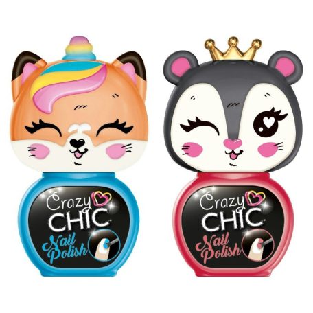 Crazy Chic 18843 Beauty Lovely Nail polishes 2 db-os szett - Kék és rózsaszín körömlakkok