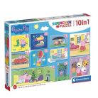 Clementoni 20271 Super Color 10 az 1-ben puzzle - Peppa malac
