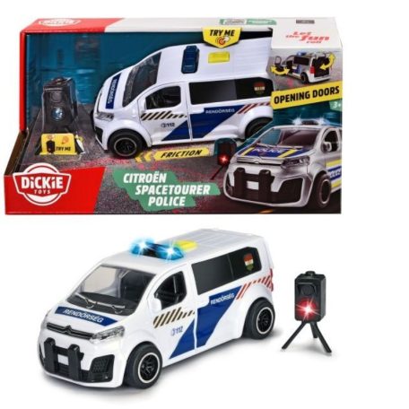 Dickie Toys SOS Series - Citroen Spacetourer rendőrautó trafipax-szal új