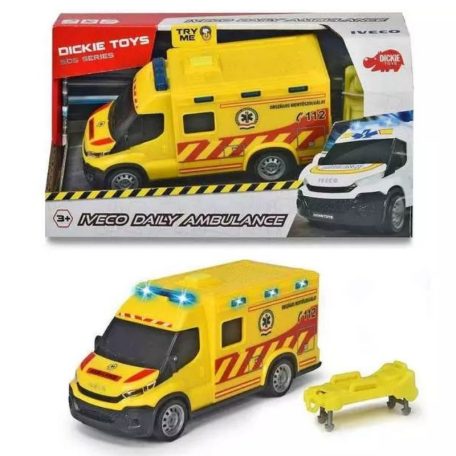 Dickie Toys SOS Iveco Ambulance magyar mentőautó