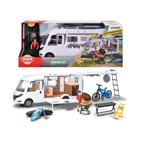 Dickie Toys - Mercedes Hymer lakóautó kempingező szett