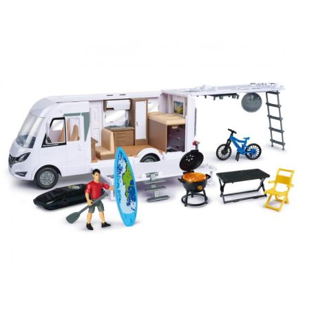 Dickie Toys - Mercedes Hymer lakóautó kempingező szett