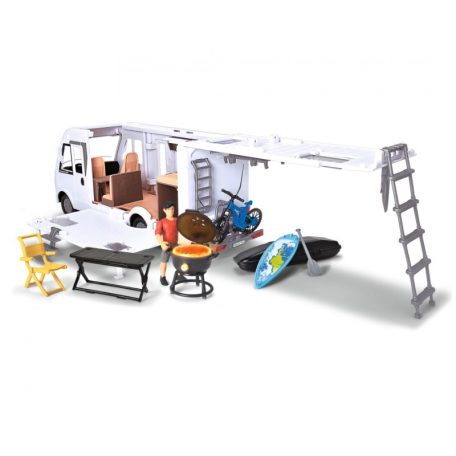 Dickie Toys - Mercedes Hymer lakóautó kempingező szett