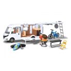 Dickie Toys - Mercedes Hymer lakóautó kempingező szett