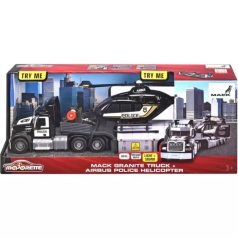   Majorette Mack Granite kamion és Airbus Police rendőrségi helikopter szett