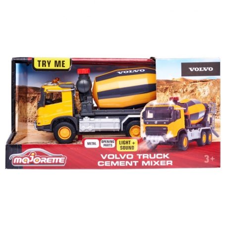 Majorette Construction Set - Volvo Beton Mixer teherautó fénnyel és hanggal (19 cm)