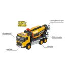 Majorette Construction Set - Volvo Beton Mixer teherautó fénnyel és hanggal (19 cm)