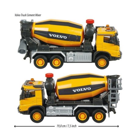 Majorette Construction Set - Volvo Beton Mixer teherautó fénnyel és hanggal (19 cm)
