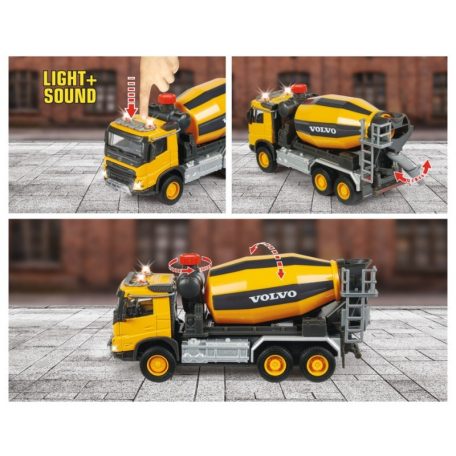Majorette Construction Set - Volvo Beton Mixer teherautó fénnyel és hanggal (19 cm)