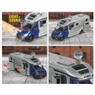 Majorette City Set - Mercedes Hymer B-osztályú kemping autó fénnyel és hanggal (19 cm)