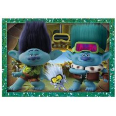   Clementoni 21527 Super Color 4 az 1-ben puzzle - Trollok (12, 16, 20 és 24 db)