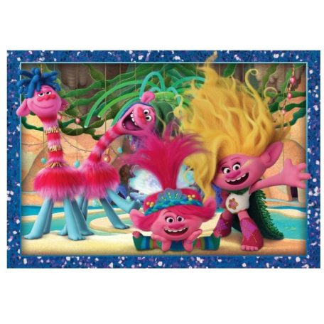 Clementoni 21527 Super Color 4 az 1-ben puzzle - Trollok (12, 16, 20 és 24 db)
