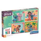 Clementoni 21745 Super Color 4 az 1-ben puzzle - Disney Stitch