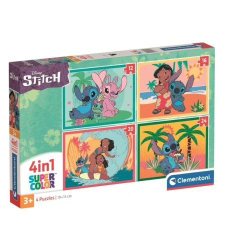 Clementoni 21745 Super Color 4 az 1-ben puzzle - Disney Stitch