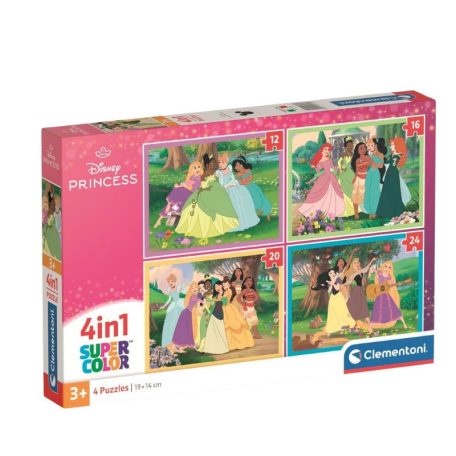 Clementoni 21746 Super Color 4 az 1-ben puzzle - Disney Hercegnők