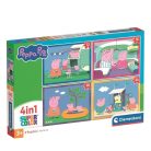 Clementoni 21751 Super Color 4 az 1-ben puzzle - Peppa malac (12, 16, 20 és 24 db)