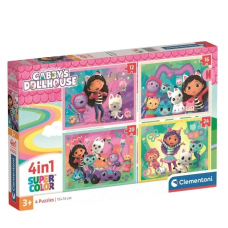 Clementoni 21752 Super Color 4 az 1-ben puzzle - Gabi babaháza (12, 16, 20 és 24 db)