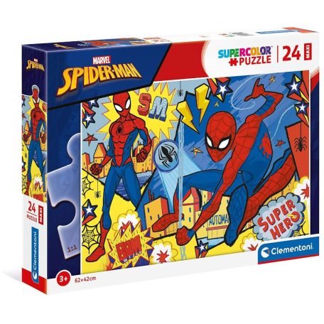 Clementoni 24216 Super Color Maxi Puzzle - Pókember, a szuperhős (24 db)