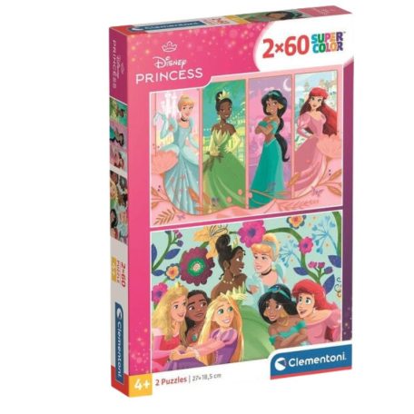 Clementoni 24824 Super Color puzzle - Disney Hercegnők (2x60 db)