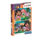 Clementoni 24827 Super Color puzzle - Dóra, a felfedező (2x20 db)