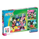 Clementoni 25005 Super Color négyzetes puzzle - Mickey egér klubháza (3x48 db)