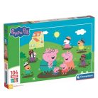 Clementoni 25017 Super Color Maxi puzzle - Peppa malac saras tócsában ugrál (104 db)